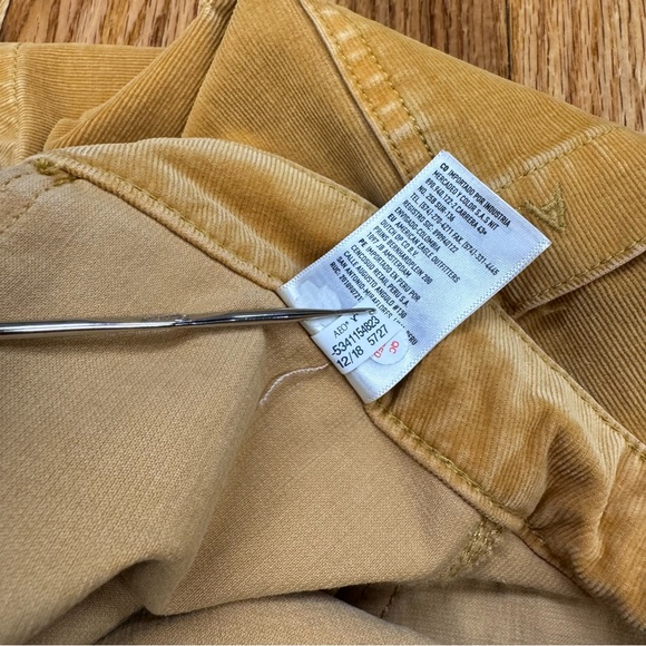 American Eagle Outfitters Gold Corduroy High Rise A-Line Mini Skirt - Picture 10 of 11